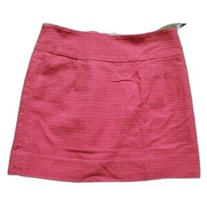 J Crew Mini Skirt Women 4 Pink Short A Line Pencil 100% Cotton Preppy Ladies